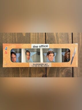 New! New in box “The Office” set of 4 shot glasses.